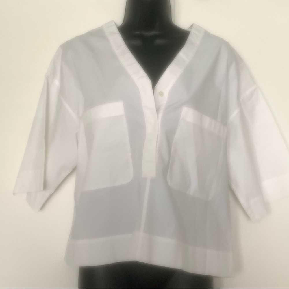 Theory Risatanee Top In Light Poplin - image 4